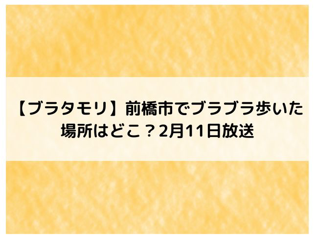 【ブラタモリ】前橋市ブラブラ歩き